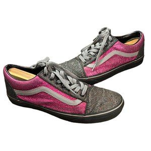 Gently Loved-Vans Two Tone Glitter Old Skool Skater Sneaker Shoes W-10